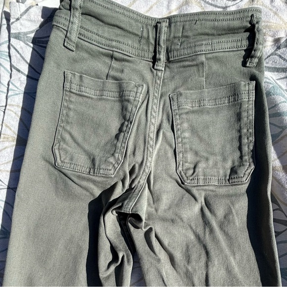Zara Girls Pants Wide Leg Jeans Sage Green Size 7. - Picture 3 of 5